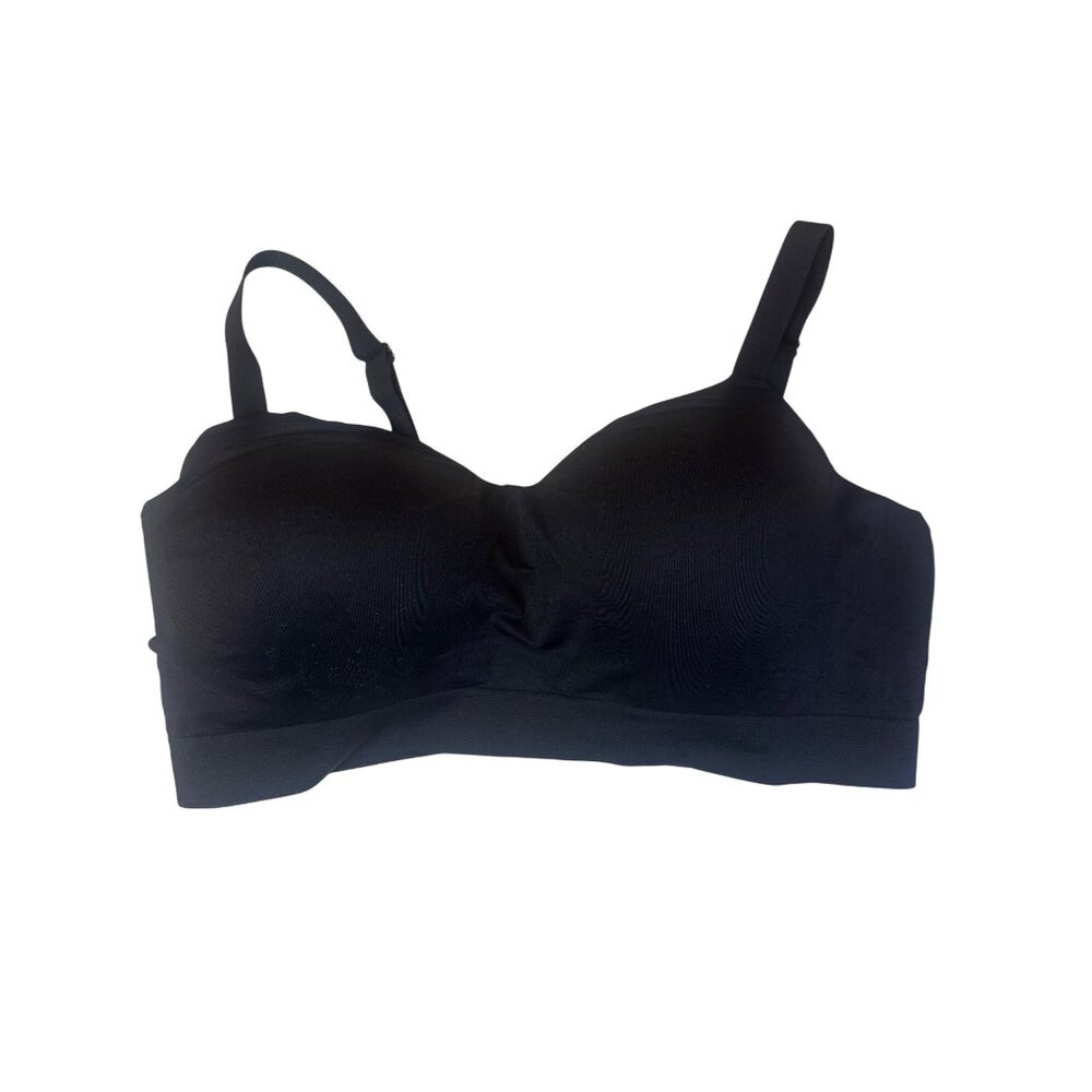 Truekind Black Wireless Comfort Bra 3XL With Adjustable Straps & Hook Closure